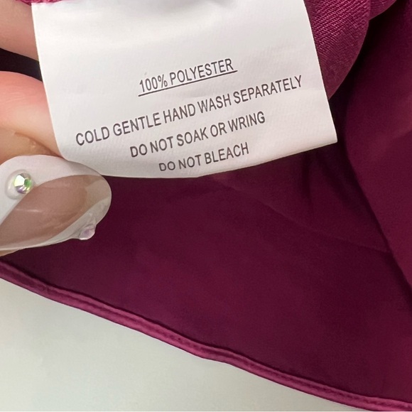 Selfie Leslie Aphrodite Molded Bust Angel Sleeve Wrap Dress Plum New With Tag S - Picture 8 of 14